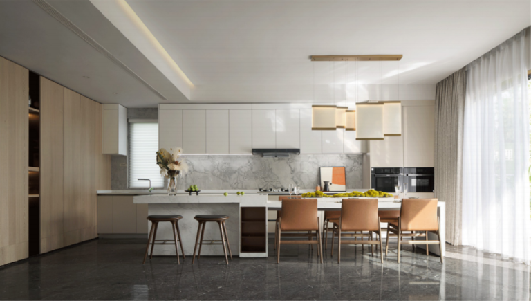 Modern Open Kitchen-Dining Space A Case Study of Contemporary Residential Interior Design (1)