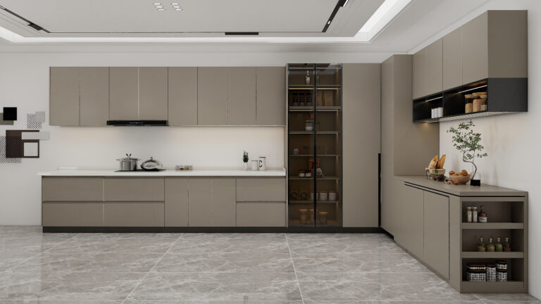 Premium High‑gloss Gray Cabinets For A Sleek, Refined Home