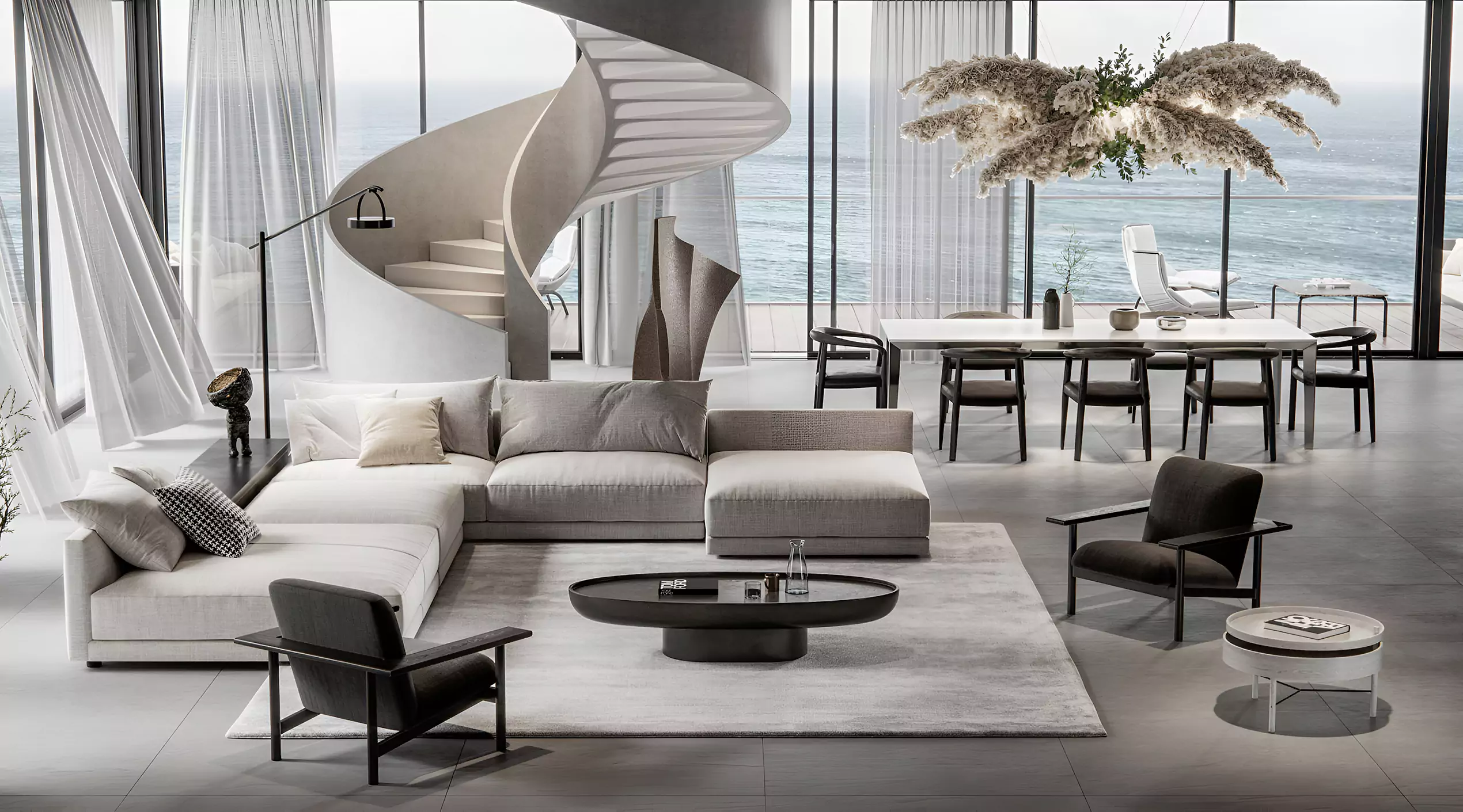 Modern Cream Whole-House Integrated Cabinets - whole house custom furniture by Kojoon