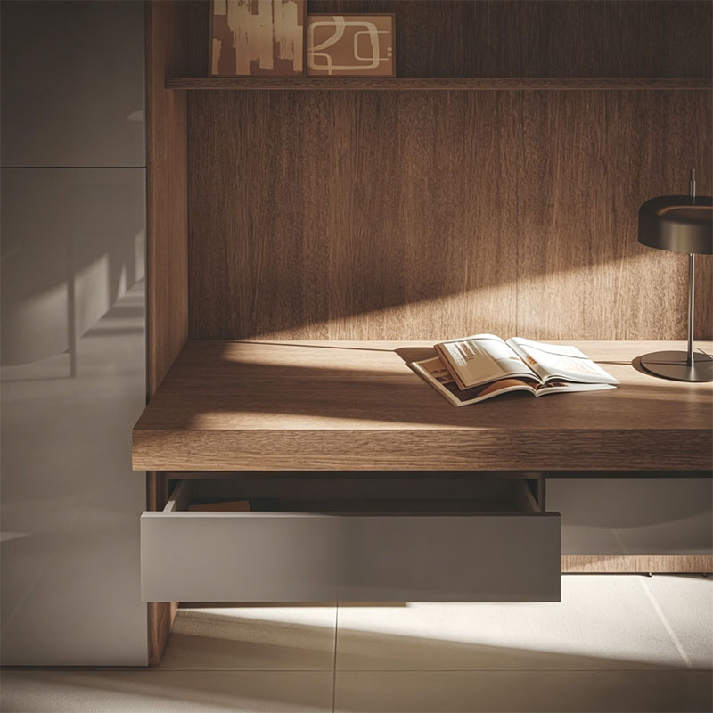 Custom Cream Style Bedroom Wardrobe and Desk Cabinet - custom bedroom wardrobe by Kojoon