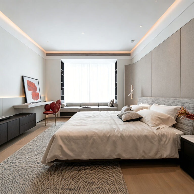 Built-In Bedroom Wardrobe and Desk Cabinet - custom bedroom wardrobe by Kojoon