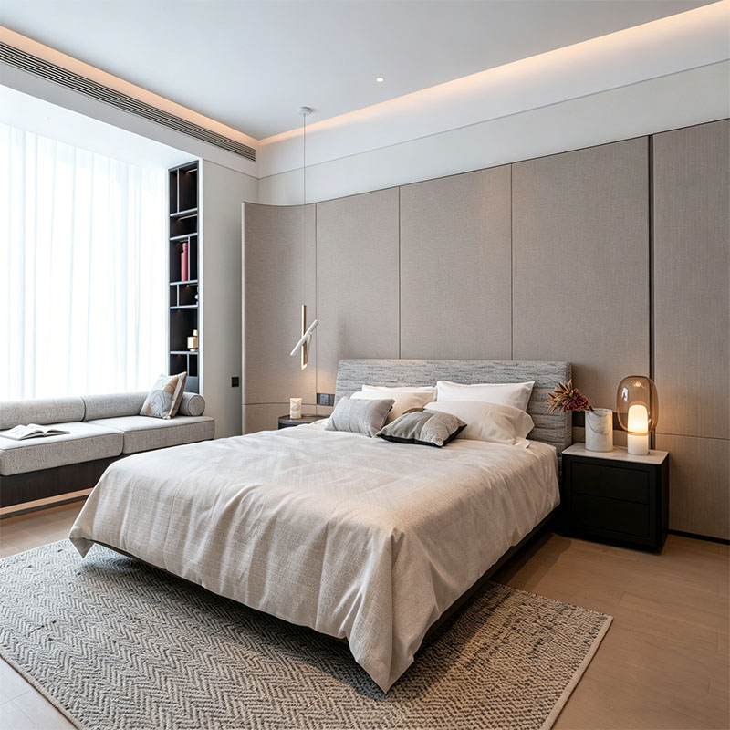 Built-In Bedroom Wardrobe and Desk Cabinet - custom bedroom wardrobe by Kojoon