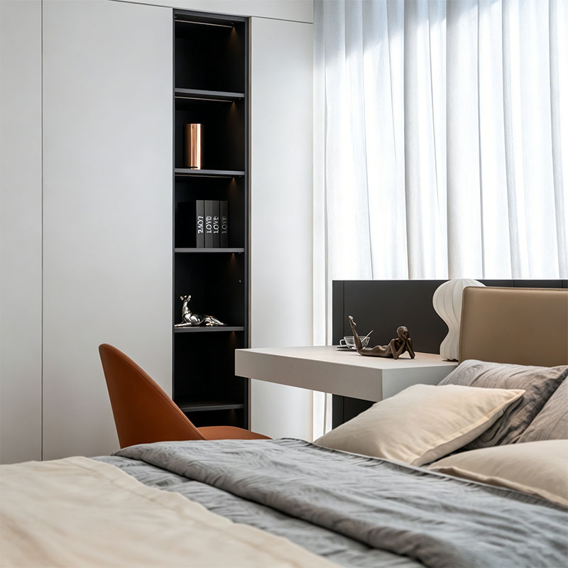 Built-In Bedroom Wardrobe and Desk Cabinet - custom bedroom wardrobe by Kojoon