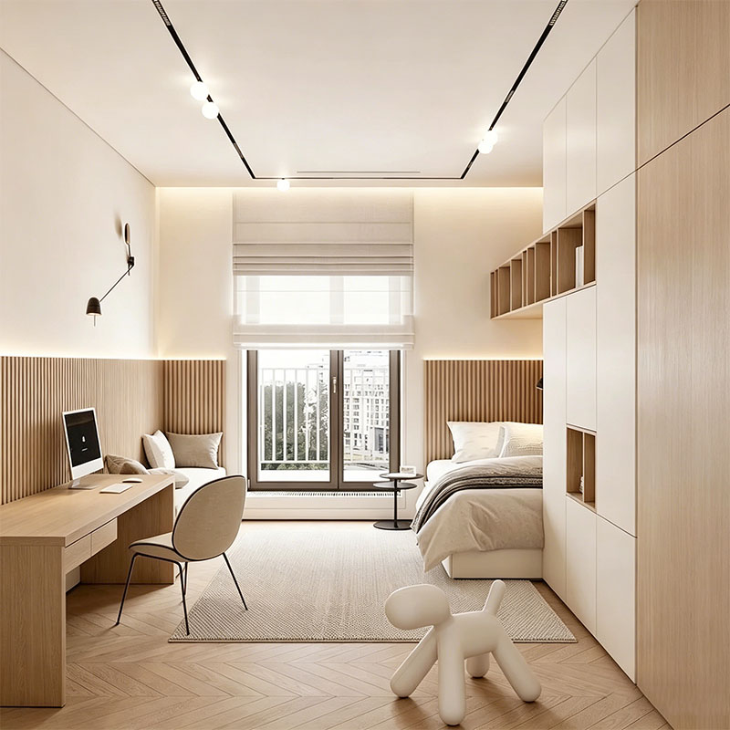 Full-Space Functional Whole-House Customization - custom bedroom wardrobe by Kojoon