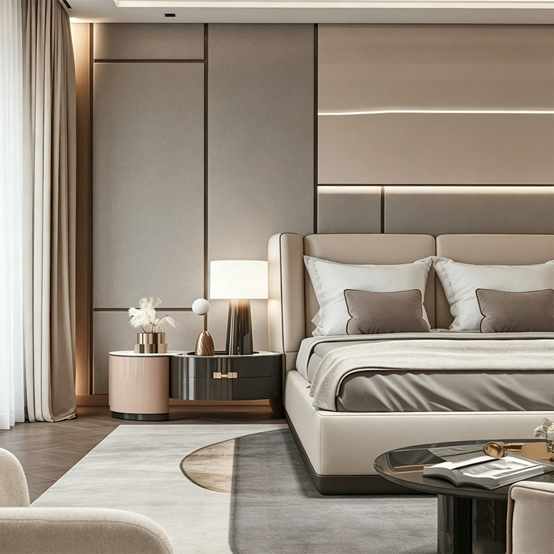 Luxury Hotel Guest Room Furniture and Wall Panel Package - custom bedroom wardrobe by Kojoon
