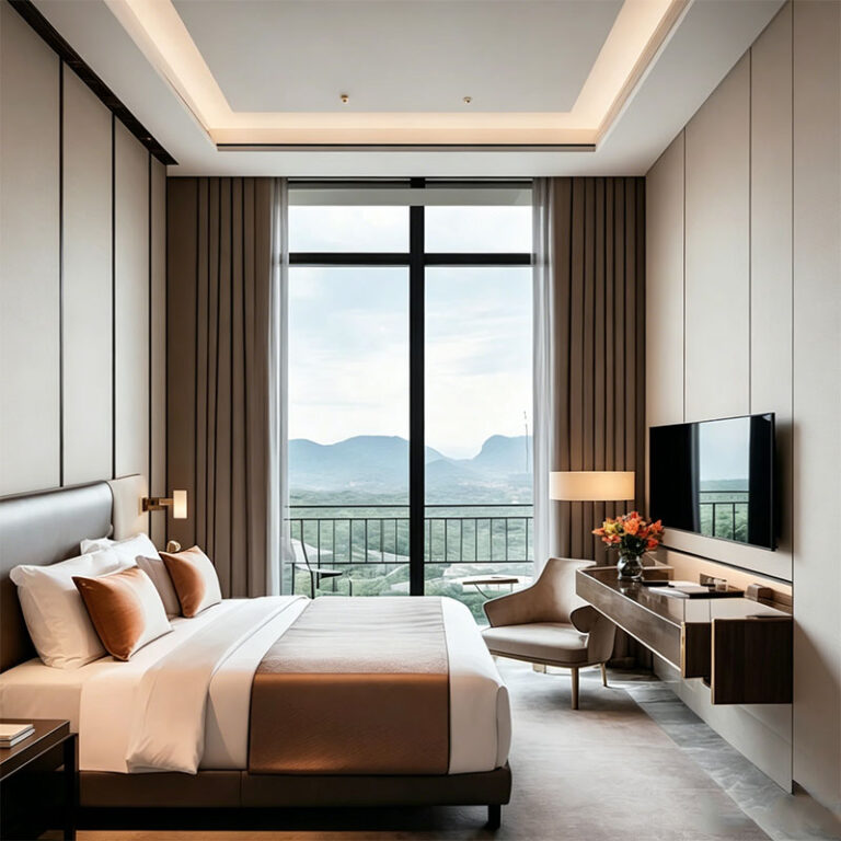 Luxury Hotel Guest Room Furniture and Wall Panel Package - custom bedroom wardrobe by Kojoon