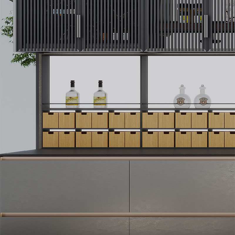 Stainless Steel Countertop and Durable Kitchen Detail - custom kitchen cabinets by Kojoon