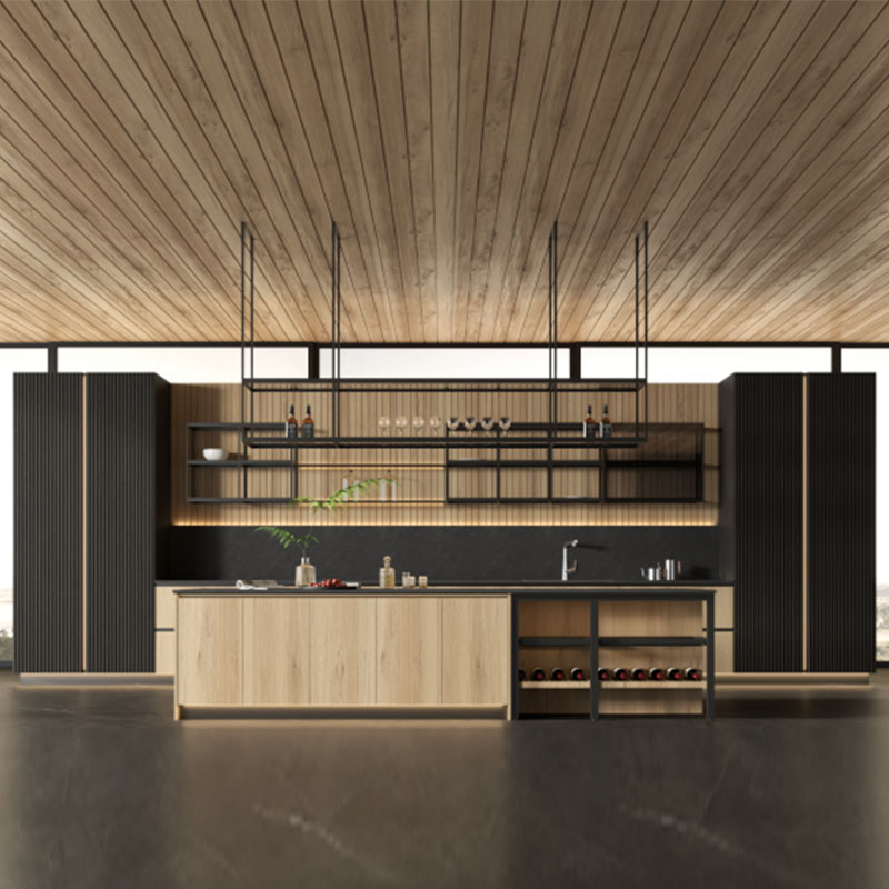 High-Gloss Gray Modern Kitchen Cabinet System - custom kitchen cabinets by Kojoon