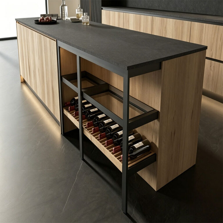 Minimalist Handleless Kitchen Cabinet System - custom kitchen cabinets by Kojoon
