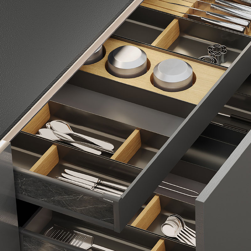 Minimalist Handleless Kitchen Cabinet System - custom kitchen cabinets by Kojoon