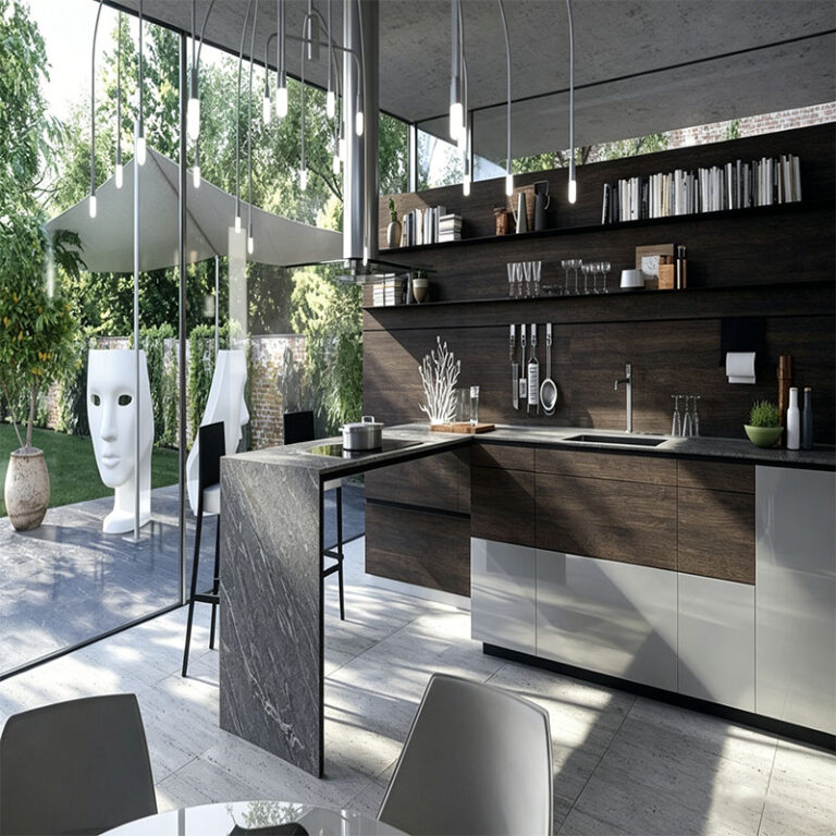 Slim Shaker Kitchen Cabinet and Island System - custom kitchen island by Kojoon