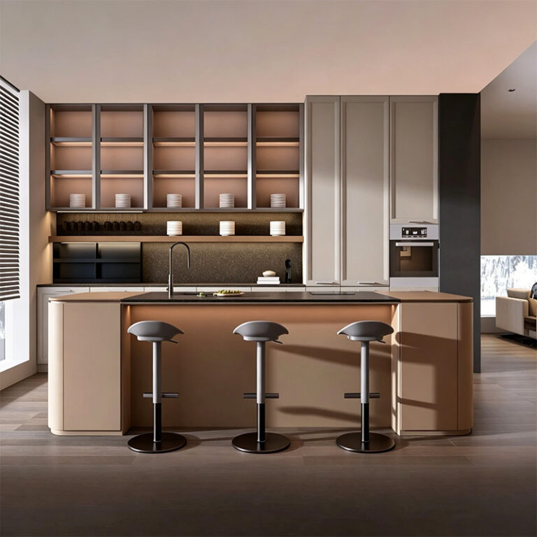 Dark Marble Kitchen Cabinet and Countertop Set - custom kitchen cabinets by Kojoon