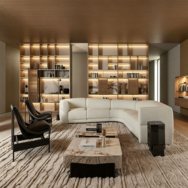 Modern Cream Whole-House Integrated Cabinets - whole house custom furniture by Kojoon