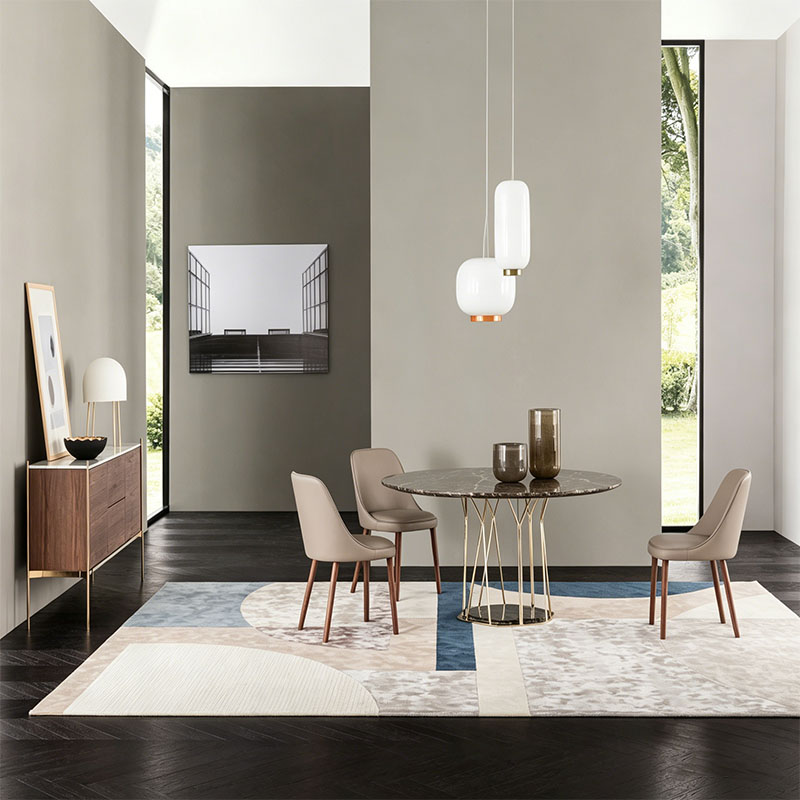 Custom Italian Minimalist Curved Modular Fabric Sofa - whole house custom furniture by Kojoon