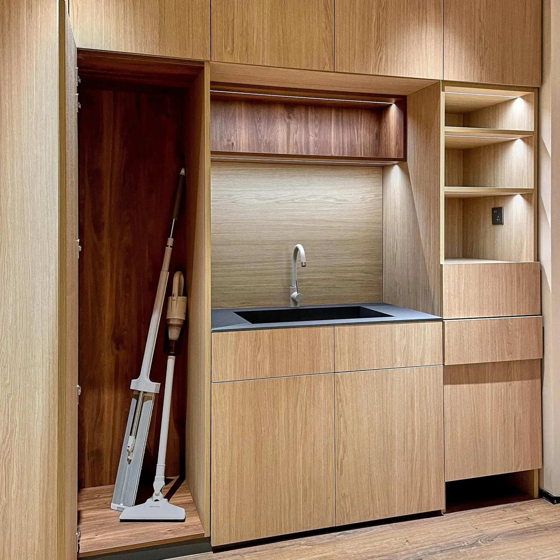Built in Laundry Room Cabinets Storage Design