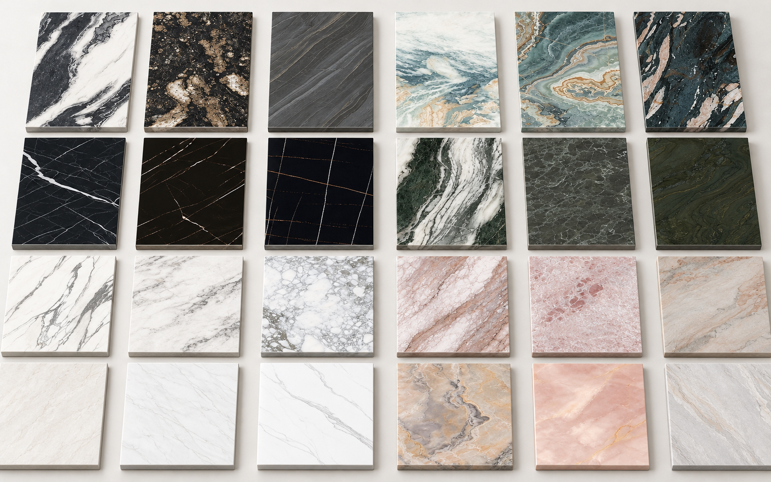 Sintered Stone wardrobe door finish samples