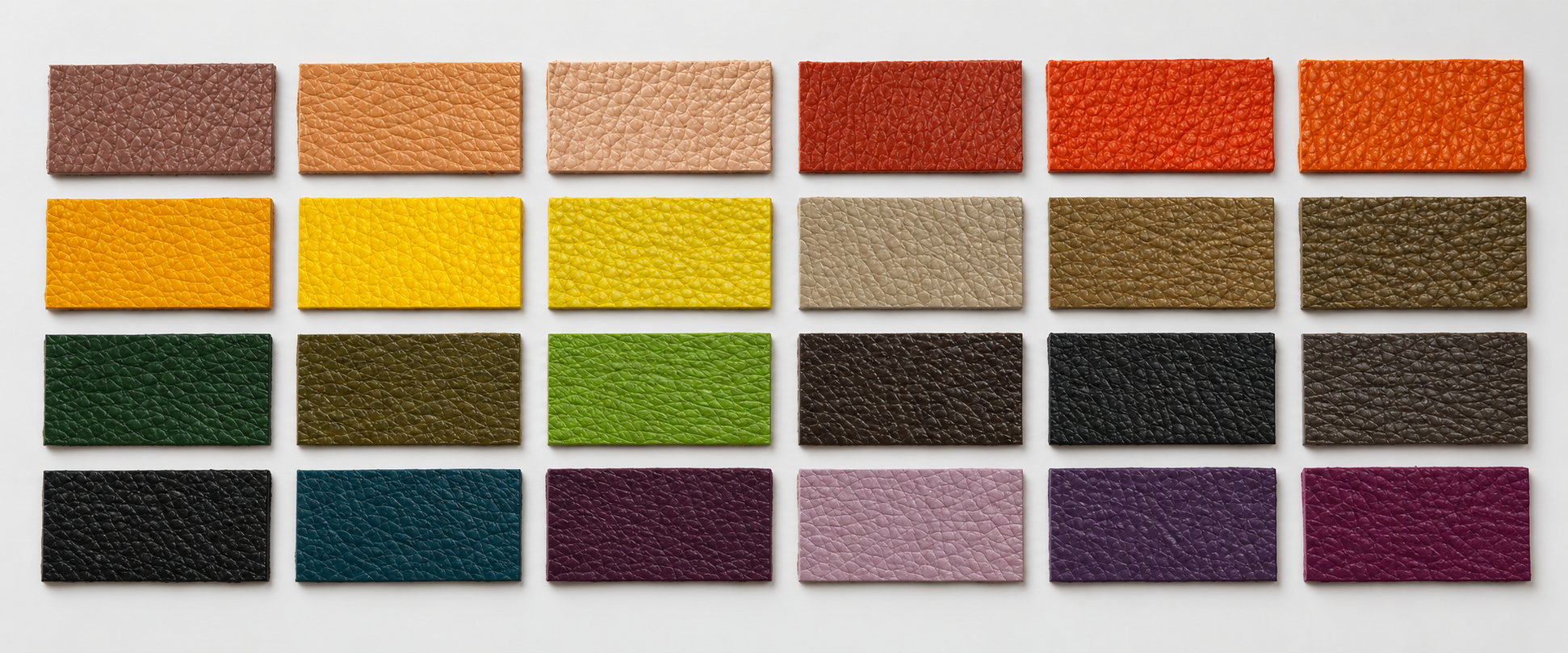 Leather wardrobe door finish samples
